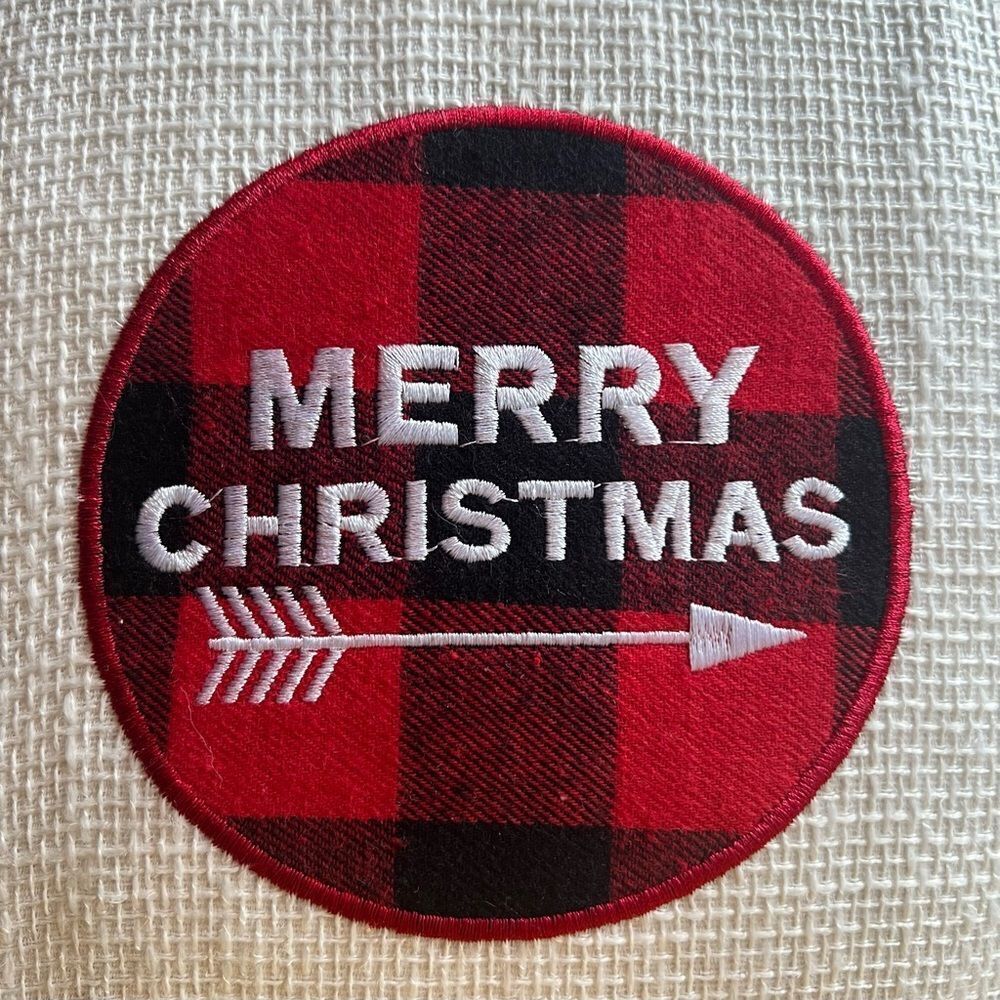 NEW Set of TWO Embroidered Buffalo Plaid Christmas Holiday Throw Pillow Covers - Picture 5 of 9